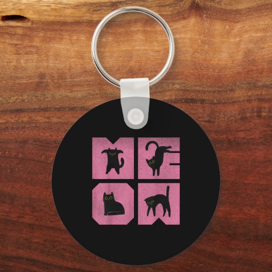 Cat - Meow Art  Sleutelhanger (Voorkant)