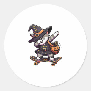 Cat Meow Debbing op Skateboard Kleding Kinder Hall Ronde Sticker