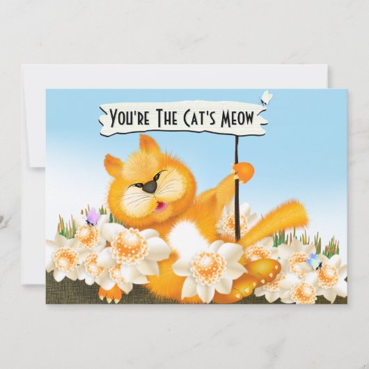 Cat Meow Funny Birthday (Voorkant)