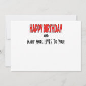 Cat Meow Funny Birthday (Achterkant)