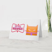 Cat Meow Funny Pun Valentijnsdag Kaart (Voorkant)