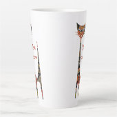 Cat Meow Latte Mok (Voorkant)