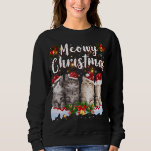 Cat Meowy Family Matching Kerstpyjama Santa Trui