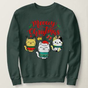 Cat Meowy Family Matching Kerstpyjama Santa Trui