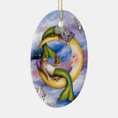 Cat Mermaid 29 Keramisch Ornament (Rechts)