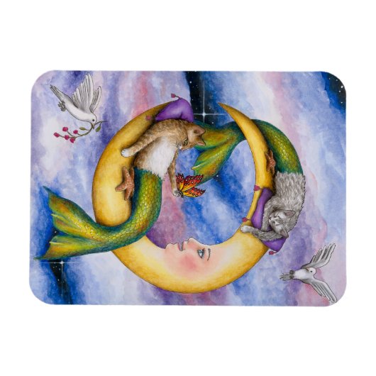 Cat Mermaid 29 Magneet (Horizontaal)