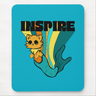 Cat Mermaid ASL Inspire Spiral Photo Notitieboek Muismat