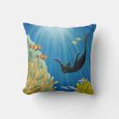 Cat Mermaid Kussen (Voorkant)