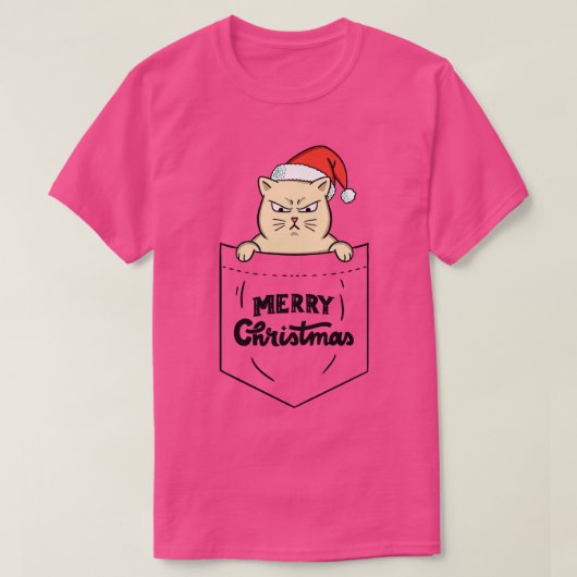 Cat merry kerstbroekzak t-shirt (Design voorkant)