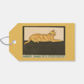 Cat Merry Xmas 1921 Cadeaulabel (Achterkant Horizontaal)
