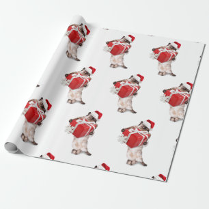 CAT MET CHRISTMAS GIFT CHRISTMAS GIFT WRAP CADEAUPAPIER