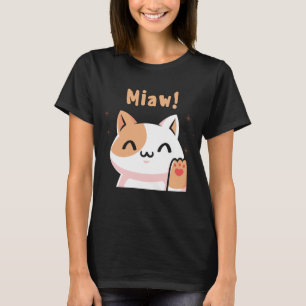 Cat Miaw-Kat-Cute Cat-Funny T-shirt