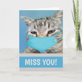 Cat Miss You'n partij Kaart (Voorkant)