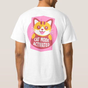 Cat Mode geactiveerd Grappig Tabby Kitty Cat Robot T-shirt