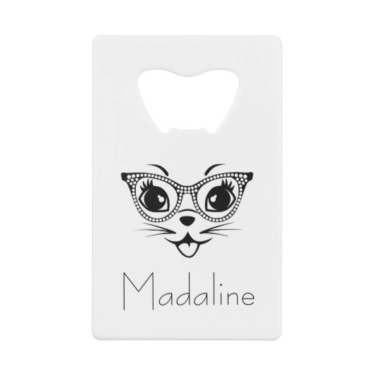 Cat mode kredietkaart flessenopener (Voorkant)