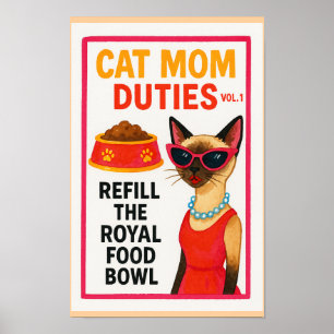 Cat Moeder takenlijst grappig Huis Deco Poster