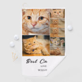 Cat Mom 7 Photo Collage Golf Serviette (En situation)