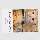 Cat Mom 7 Photo Collage Golf Serviette (Horizontal)