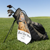 Cat Mom 7 Photo Collage Golf Serviette (Vert)