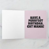 CAT MOM ART FILLE CARTE D'ANNIVERSAIRE ADAPTÉE 4 F (Intérieur)