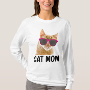 CAT MOM, Dames Drôle T-shirts pour chats