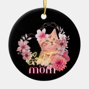Cat mom humor - grappige quote vrouwen keramisch ornament