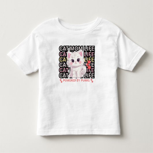 Cat Mom Life funny Kinder Shirts (Voorkant)