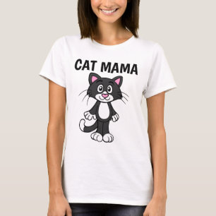 CAT MOM, (MAMA) Funny Dames Cat T-shirts