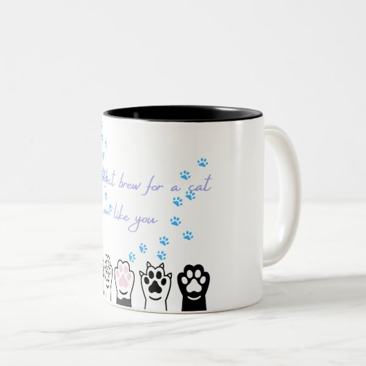Cat Mom Mok – Purrfect Brew & Paw Prints (Voorkant rechts)
