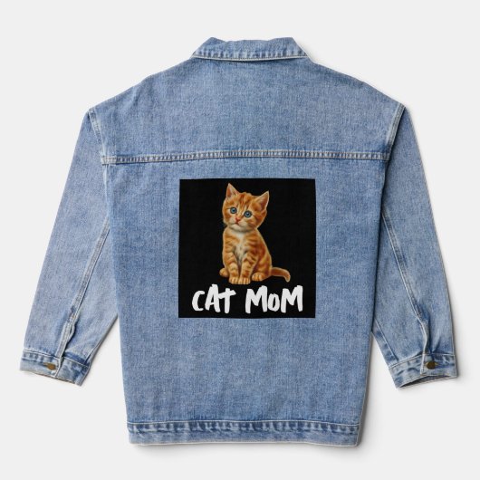 CAT MOM SCHATTIGE GINGER Denim Jean Jacket (Achterkant)