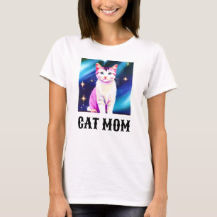 Cat Mom Shirt, kan veranderen in uw huisdier foto T-shirt