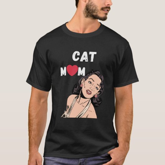 Cat mom t-shirt (Voorkant)
