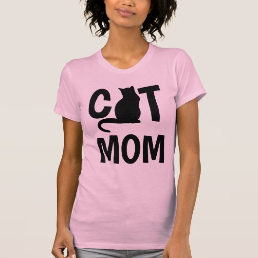 CAT MOM, T-shirts roses (Devant)
