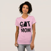 CAT MOM, T-shirts roses (Devant entier)