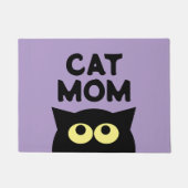 Cat Mom tapis de porte amusant pour le propriétair (Devant)