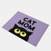 Cat Mom tapis de porte amusant pour le propriétair (Incliné)