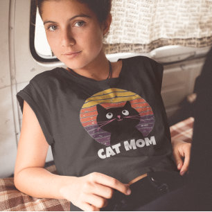 CAT MOM VINTAGE RETRO HUIT 80s T-Shirts