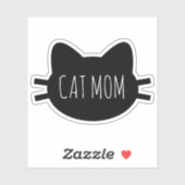 CAT MOM Vinyl Cut Custom Sticker (Vel)