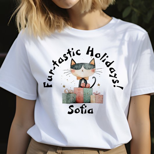 Cat Moms Perfect Kerstcadeau naam T-Shirt