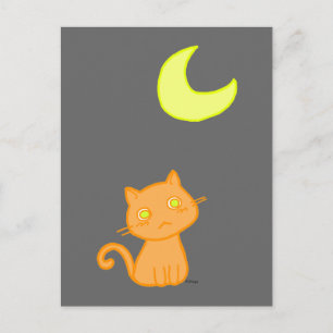 Cat Moon Briefkaart
