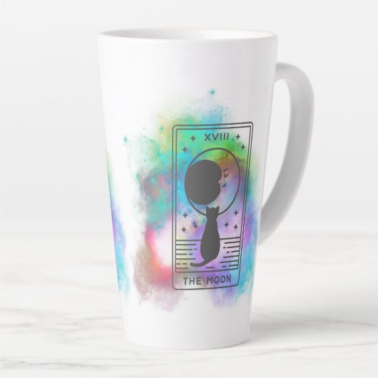 Cat Moon Tarot celestial Latte Mok (Rechterhoek)