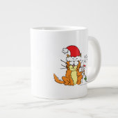 Cat Mouse Kerstmis Funny Cartoon Cute Extra Grote Beker (Voorkant rechts)