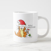 Cat Mouse Kerstmis Funny Cartoon Cute Extra Grote Beker (Rechts)