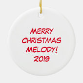 Cat Mouse Kerstmis Funny Cartoon Cute Keramisch Ornament (Achterkant)