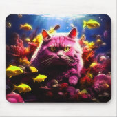 Cat mouse pad designed for cat lover muismat (Voorkant)