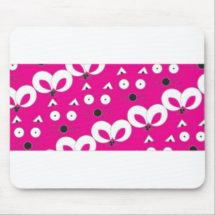 Cat Mouse Patroon Hot Pink Muismat