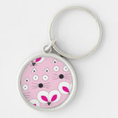 Cat Mouse Pattern Sleutelhanger Lt Pink (Voorkant)