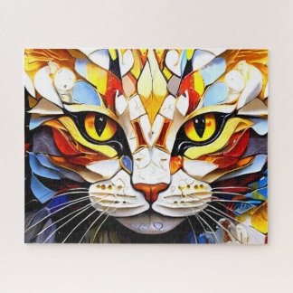 Cat Mozaïek Glas in lood Designer Puzzel