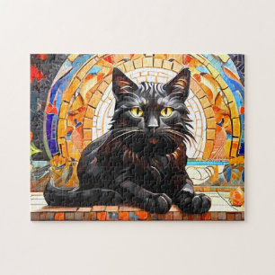 Cat Mozaïek Glas in lood Designer Puzzel