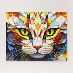 Cat Mozaïek Glas in lood Designer Puzzel Legpuzzel